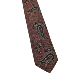 Best of Class Robert Talbott Harrison & Co Mens Paisley Necktie Burgundy Black